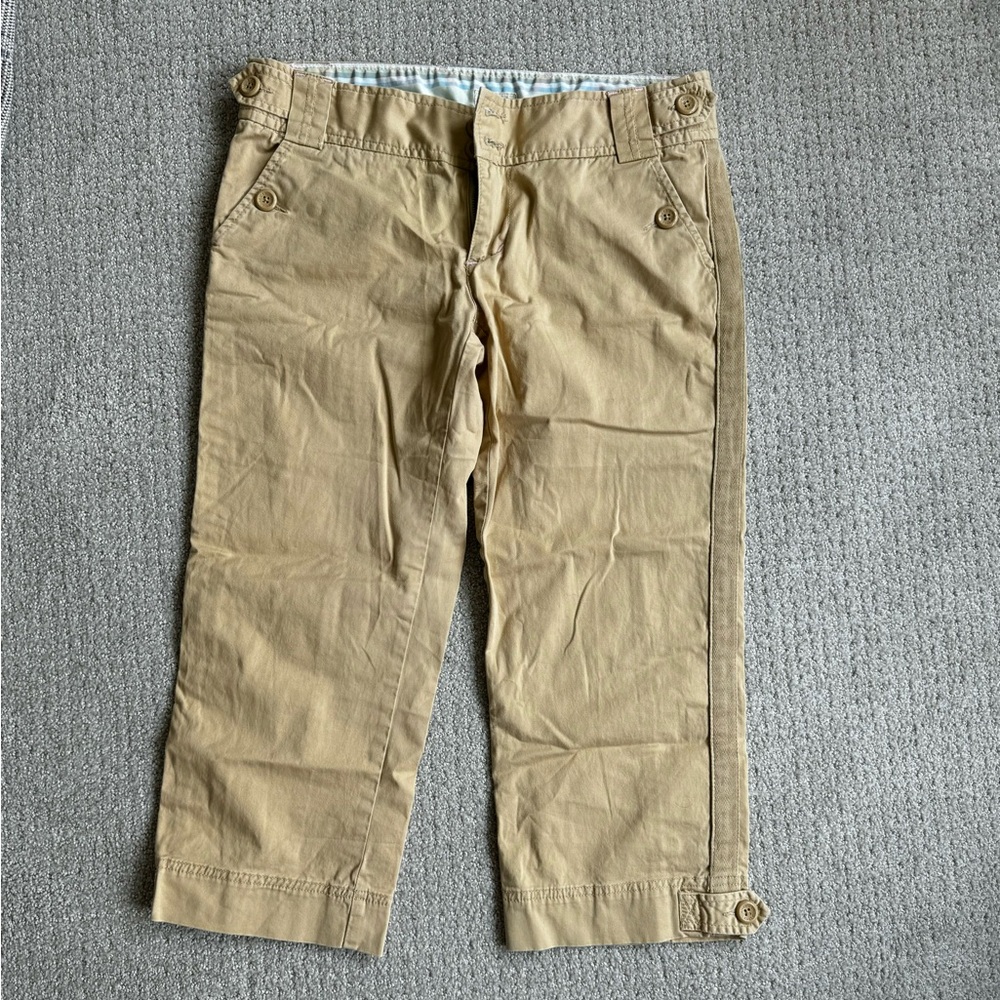 American eagle Wide leg cropped khakis